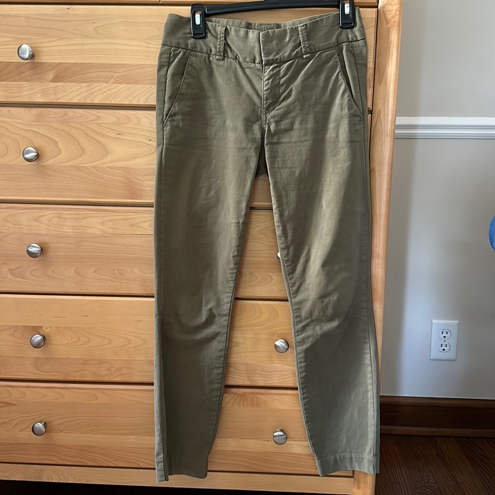 J. CREW Andie Chino Pant Olive Green